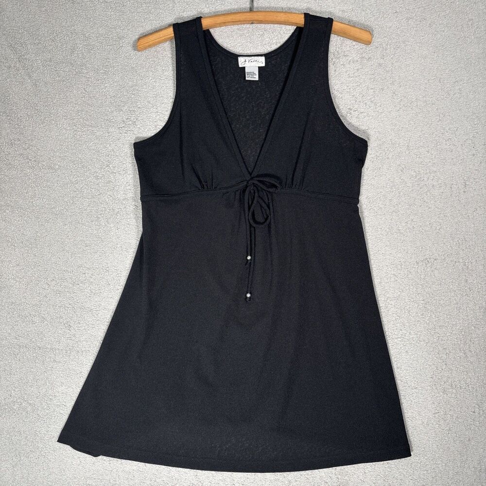 J Valdi Mini Dress Womens Size M Black Babydoll Gothic Vamp Grunge Emo Punk Rave